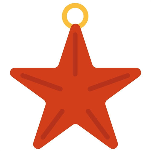 Christmas Decoration Red Star Christmas Sticker